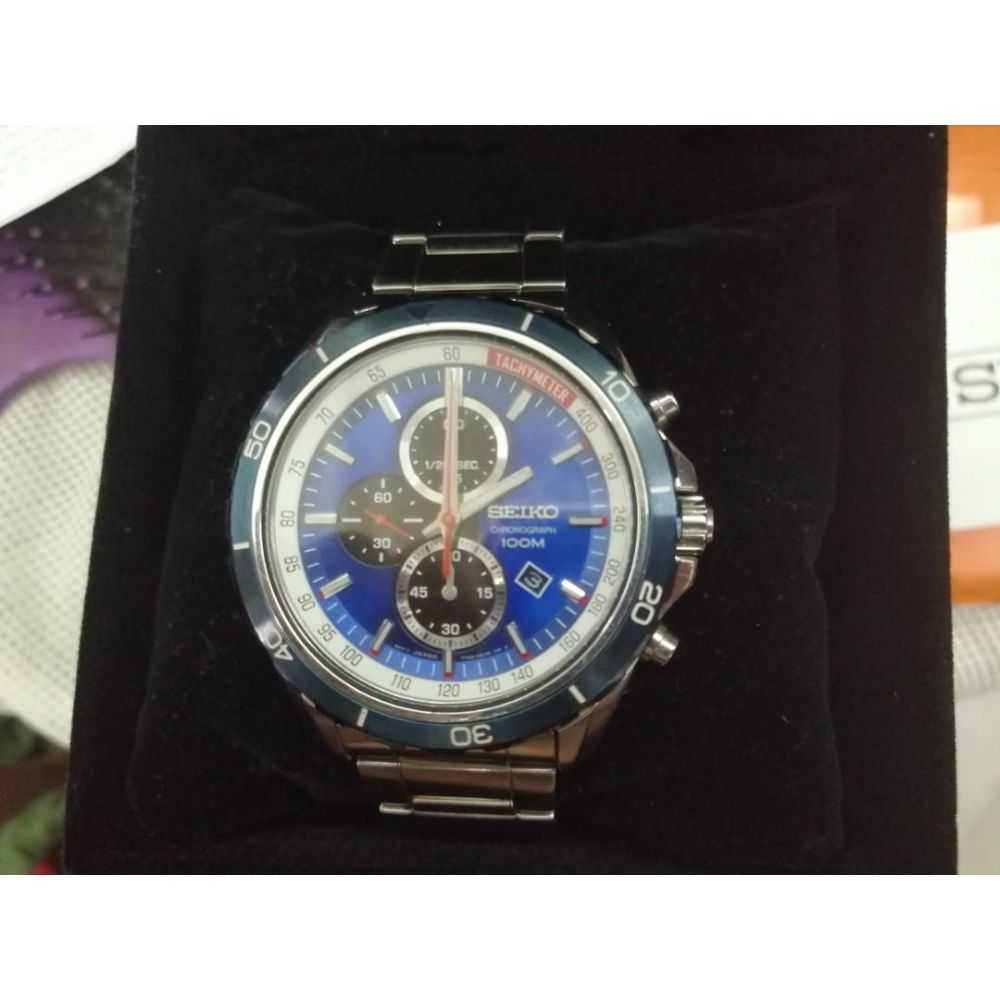 SEIKO CRITERIA SNDH13P1 CHRONOGRAPH STAINLESS STEEL MEN'S SILVER WATCH - H2 Hub Watches
