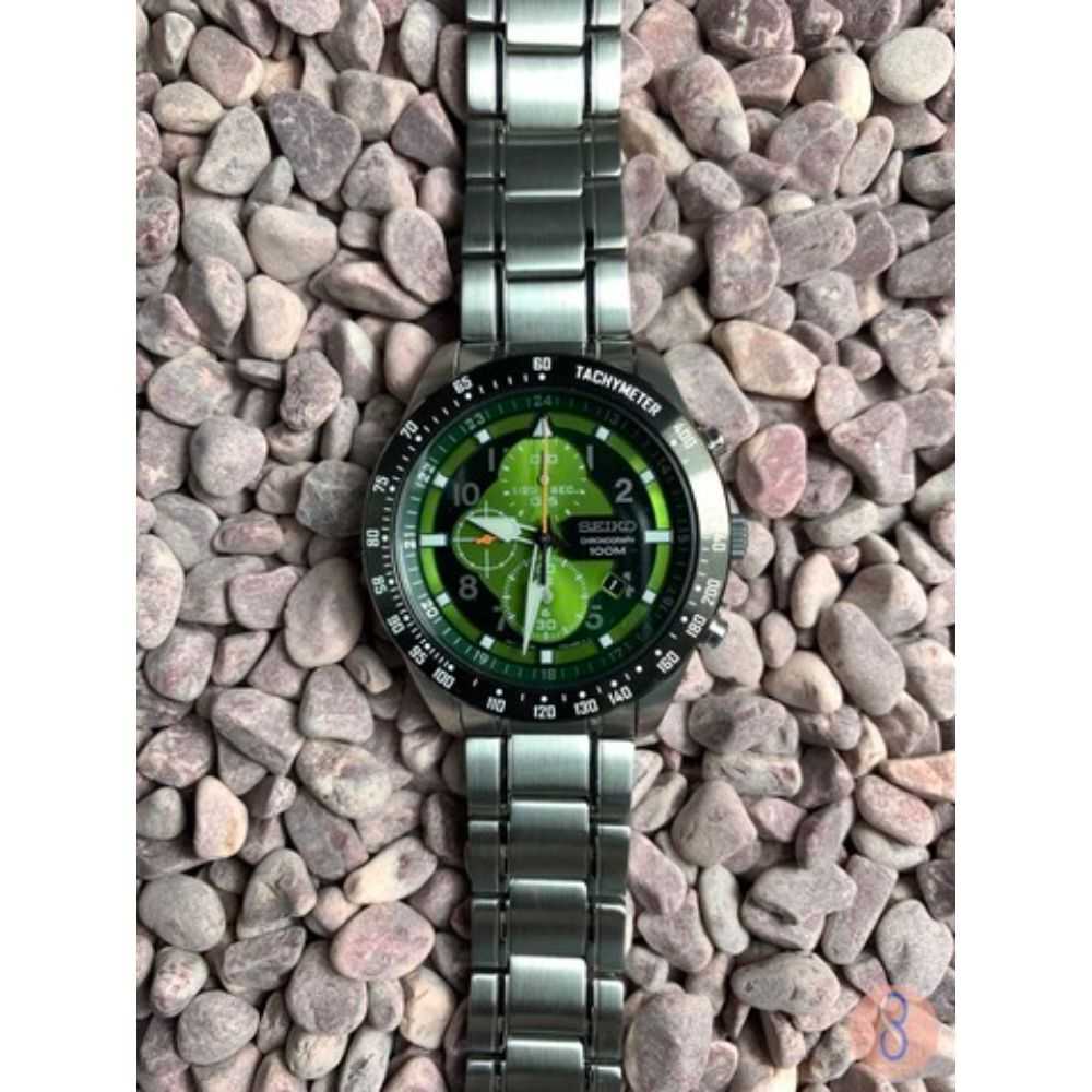 SEIKO GENERAL SNDH37P1 CHRONOGRAPH STAINLESS STEEL MEN'S SILVER WATCH - H2 Hub Watches