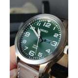 Seiko SNE473P1 Green Dial With Brown Leather Men's Watch