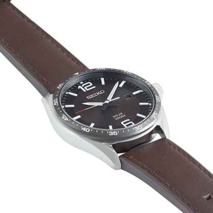 SEIKO GENERAL SNE487P1 BROWN LEATHER MEN S WATCH H2 Hub