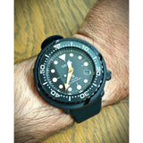 SEIKO ELITE SNE577P1P BLACK SILICONE STRAP MEN'S WATCH