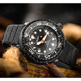 SEIKO ELITE SNE577P1P BLACK SILICONE STRAP MEN'S WATCH