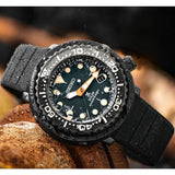 SEIKO ELITE SNE577P1P BLACK SILICONE STRAP MEN'S WATCH