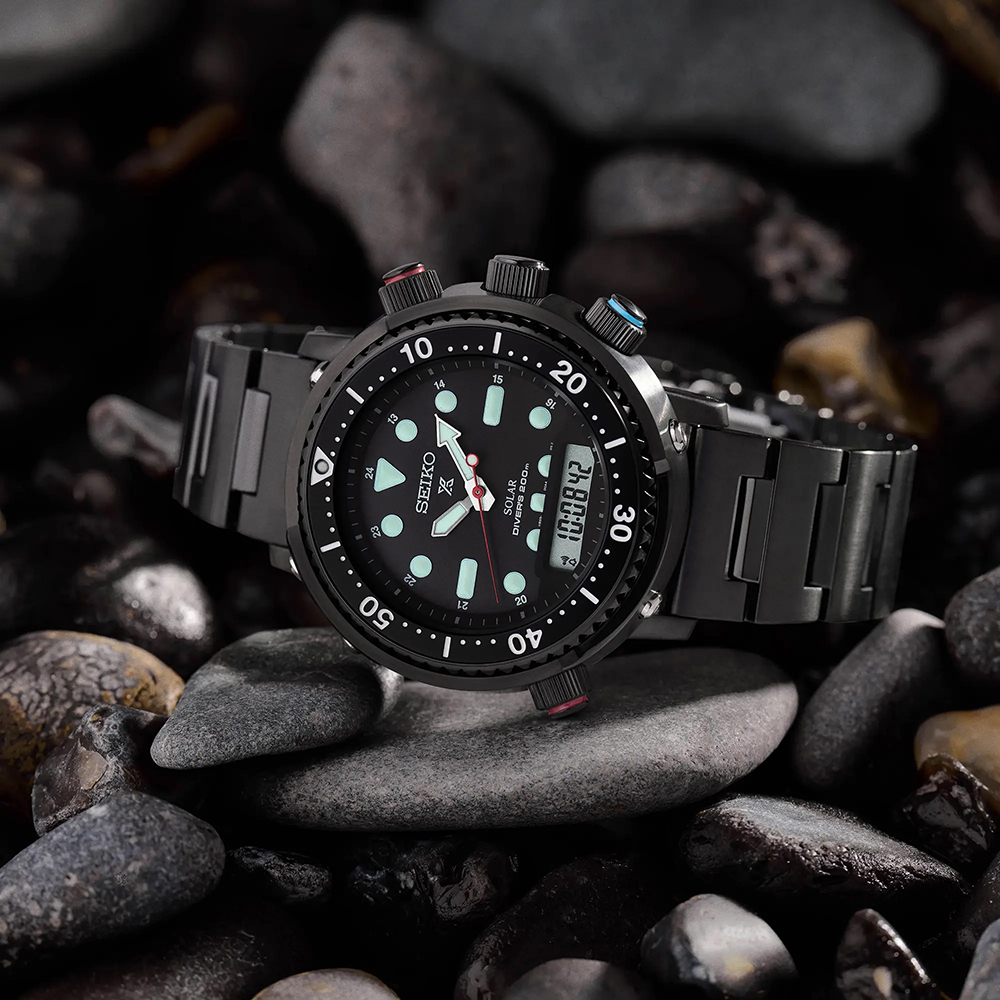 SEIKO PROSPEX SNJ037P1 BLACK STAINLESS STEEL MEN WATCH