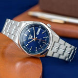 SEIKO 5 SNK563J1P AUTOMATIC BLUE DIAL STAINLESS STEEL MEN WATCH