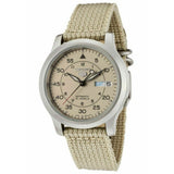 SEIKO 5 MILITARY AUTOMATIC SNK803K2 MEN'S BEIGE NYLON STRAP WATCH