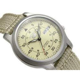 SEIKO 5 MILITARY AUTOMATIC SNK803K2 MEN'S BEIGE NYLON STRAP WATCH