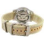 SEIKO 5 MILITARY SNK803K2P AUTOMATIC MEN'S BEIGE NYLON STRAP WATCH - H2 Hub Watches