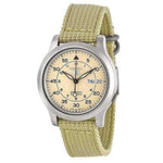 SEIKO 5 MILITARY SNK803K2P AUTOMATIC MEN'S BEIGE NYLON STRAP WATCH - H2 Hub Watches
