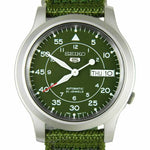 SEIKO 5 MILITARY SNK805K2P AUTOMATIC MEN'S GREEN NYLON STRAP WATCH - H2 Hub Watches