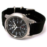 SEIKO 5 MILITARY SNK809K2P AUTOMATIC MEN'S BLACK NYLON STRAP WATCH - H2 Hub Watches