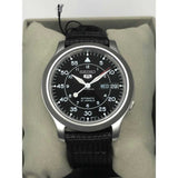 SEIKO 5 MILITARY SNK809K2P AUTOMATIC MEN'S BLACK NYLON STRAP WATCH - H2 Hub Watches