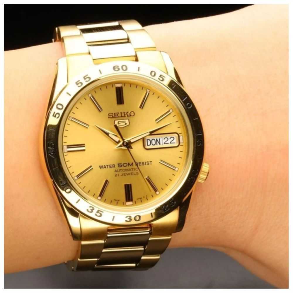 SEIKO 5 SNKE06K1 AUTOMATIC STAINLESS STEEL MEN'S GOLD WATCH - H2 Hub Watches