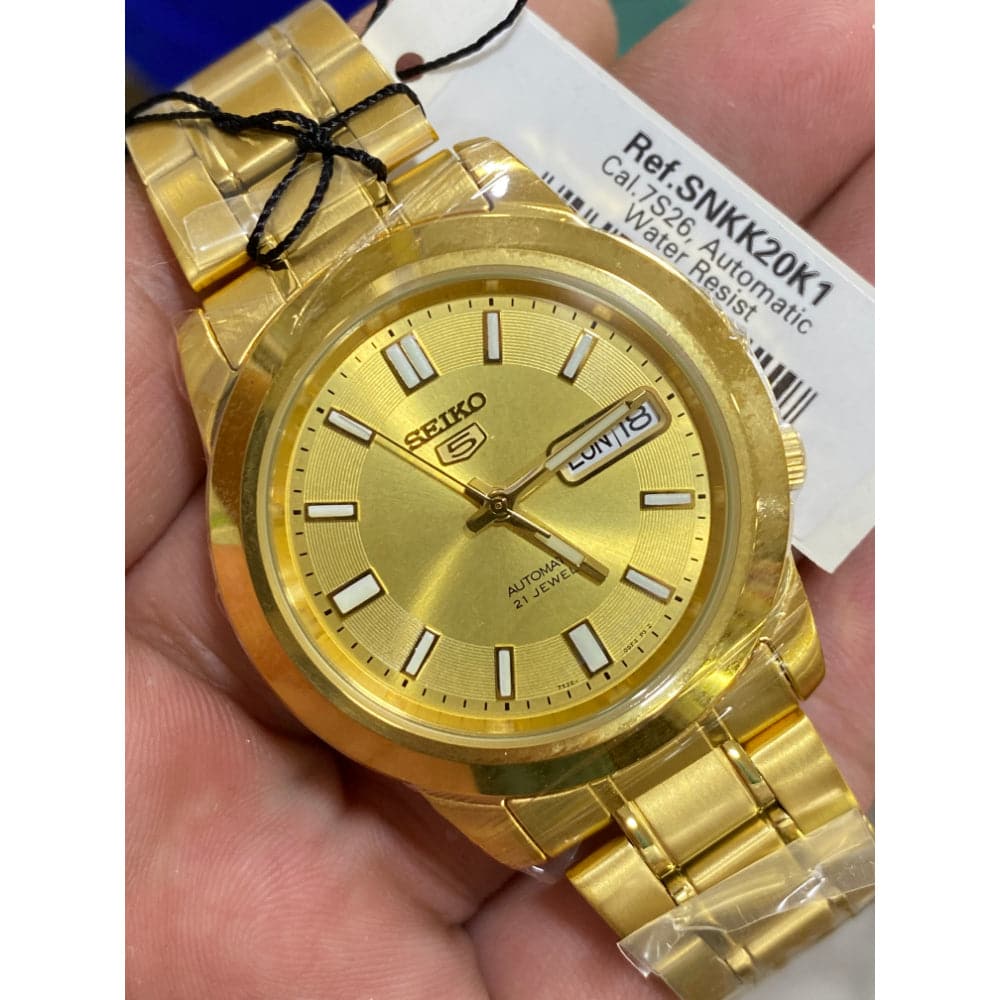 SEIKO 5 SNKK20K1 GOLD STAINLESS STEEL MEN'S WATCH - H2 Hub Watches