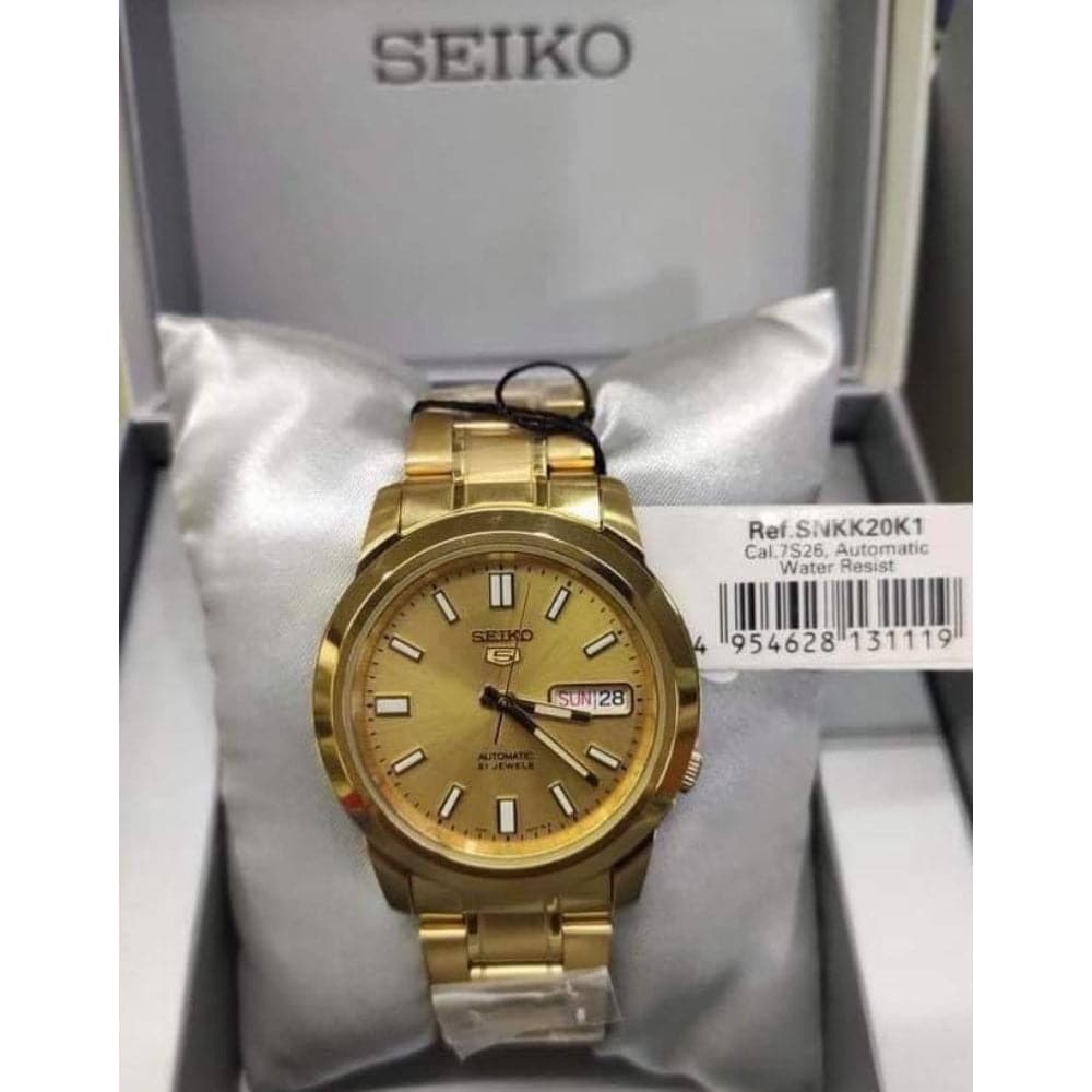 SEIKO 5 SNKK20K1 GOLD STAINLESS STEEL MEN'S WATCH - H2 Hub Watches