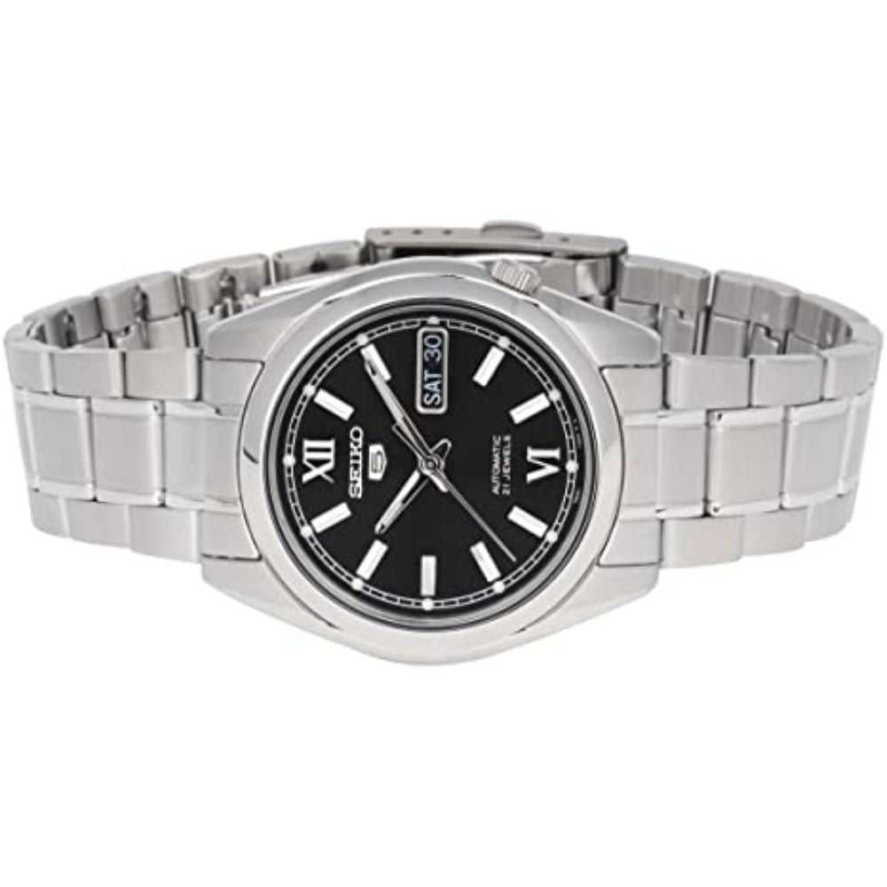 SEIKO 5 SNKL55K1 AUTOMATIC STAINLESS STEEL MEN'S SILVER WATCH - H2 Hub Watches
