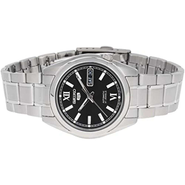 SEIKO 5 SNKL55K1 AUTOMATIC STAINLESS STEEL MEN'S SILVER WATCH - H2 Hub Watches