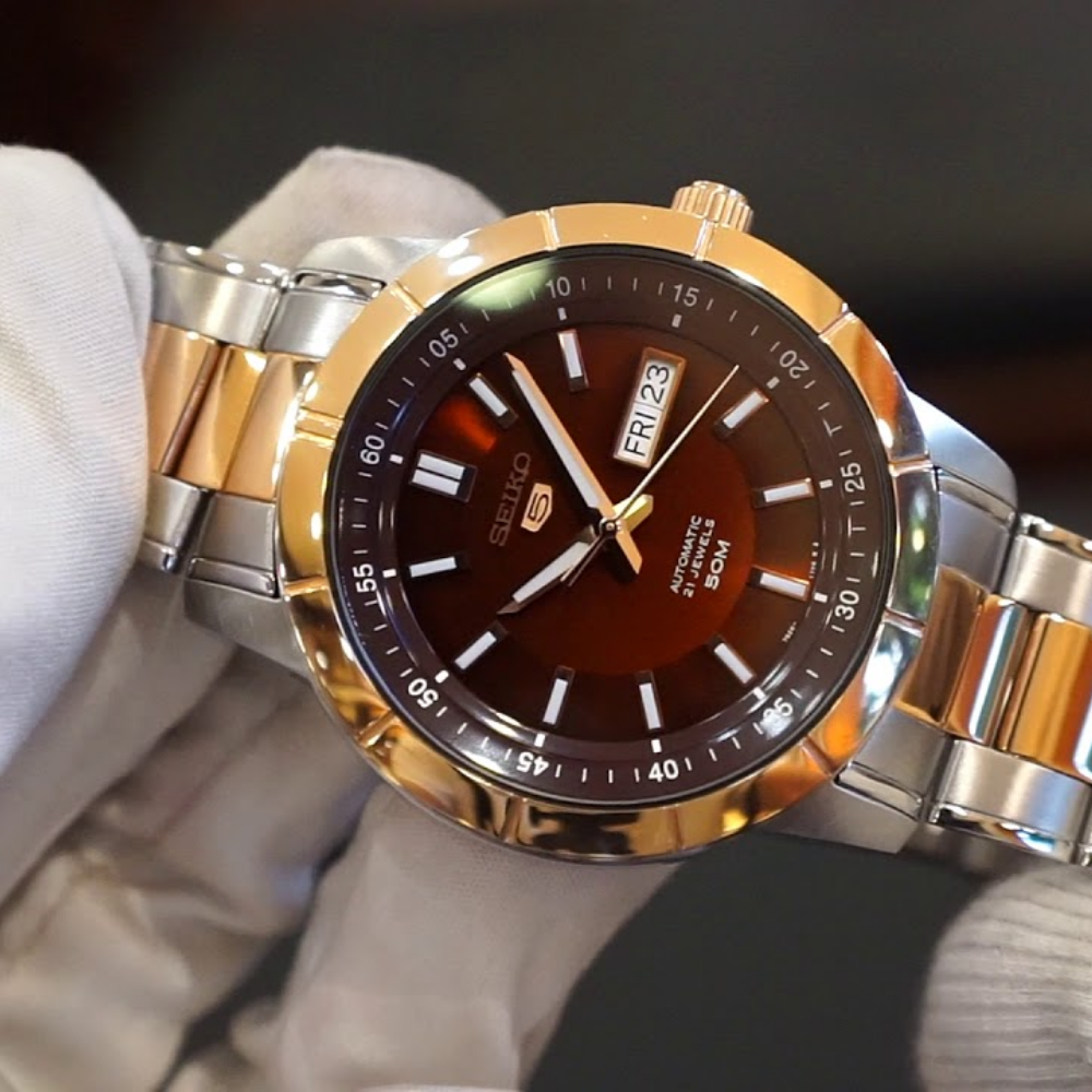 SEIKO 5 SNKN60K1 AUTOMATIC STAINLESS STEEL MEN S TWO TONE WATCH