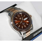SEIKO 5 CLASSIC SNKP18K1 AUTOMATIC STAINLESS STEEL MEN'S TWO TONE WATCH - H2 Hub Watches