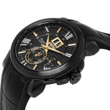 SEIKO PREMIER SNP145P1 KINETIC PERPETUAL BLACK LEATHER MEN'S WATCH