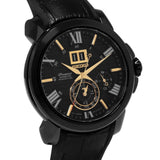 SEIKO PREMIER SNP145P1 KINETIC PERPETUAL BLACK LEATHER MEN'S WATCH