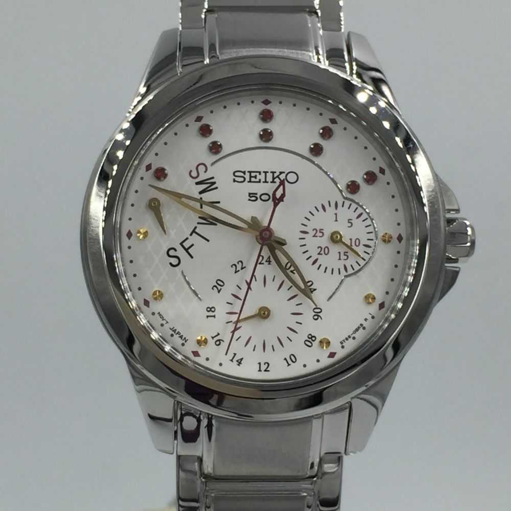 SEIKO CRITERIA SNT885P1 CHRONOGRAPH STAINLESS STEEL WOMEN'S SILVER WATCH - H2 Hub Watches