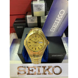 SEIKO 5 SNZE32K1P AUTOMATIC GOLD STAINLESS STEEL BRACELET MEN'S WATCH