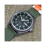 SEIKO 5 SNZG09J1P GREEN NYLON STRAP MEN'S WATCH