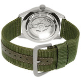 SEIKO 5 SNZG09K1P GREEN NYLON STRAP MEN'S WATCH