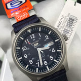 Seiko 5 Blue Nylon Strap Men's Watch SNZG11J1P