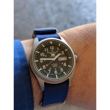 Seiko 5 Blue Nylon Strap Men's Watch SNZG11J1P