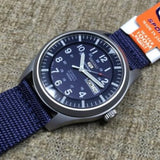 Seiko 5 Blue Nylon Strap Men's Watch SNZG11J1P
