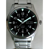 SEIKO 5 SNZG13J1P STAINLESS STEEL BLACK DIAL MEN'S WATCH