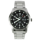 SEIKO 5 SNZG13J1P STAINLESS STEEL BLACK DIAL MEN'S WATCH