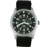 SEIKO 5 SPORTS SNZG15J1P BLACK NYLON STRAP MEN'S WATCH