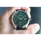 SEIKO PRESAGE SPB111J1P GREEN DIAL BROWN LEATHER MEN'S WATCH