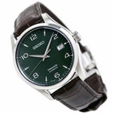 SEIKO PRESAGE SPB111J1P GREEN DIAL BROWN LEATHER MEN'S WATCH