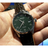 SEIKO PRESAGE SPB111J1P GREEN DIAL BROWN LEATHER MEN'S WATCH