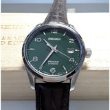 SEIKO PRESAGE SPB111J1P GREEN DIAL BROWN LEATHER MEN'S WATCH