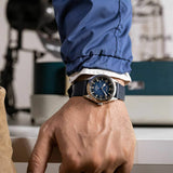 Seiko Automatic Blue Dial And Leather Strap Men Watch SPB157J1