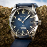 Seiko Automatic Blue Dial And Leather Strap Men Watch SPB157J1