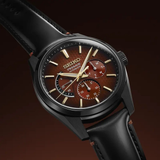 Seiko Presage Chronograph Black Leather Strap Men Watch SPB329J1