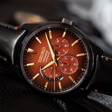 Seiko Presage Chronograph Black Leather Strap Men Watch SPB329J1
