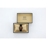 Seiko Presage Red Dial Black Leather Strap Men Watch SPB331J1