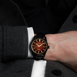 Seiko Presage Red Dial Black Leather Strap Men Watch SPB331J1