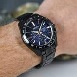 Seiko Black Stainless Steel Men Watch SPB361J1