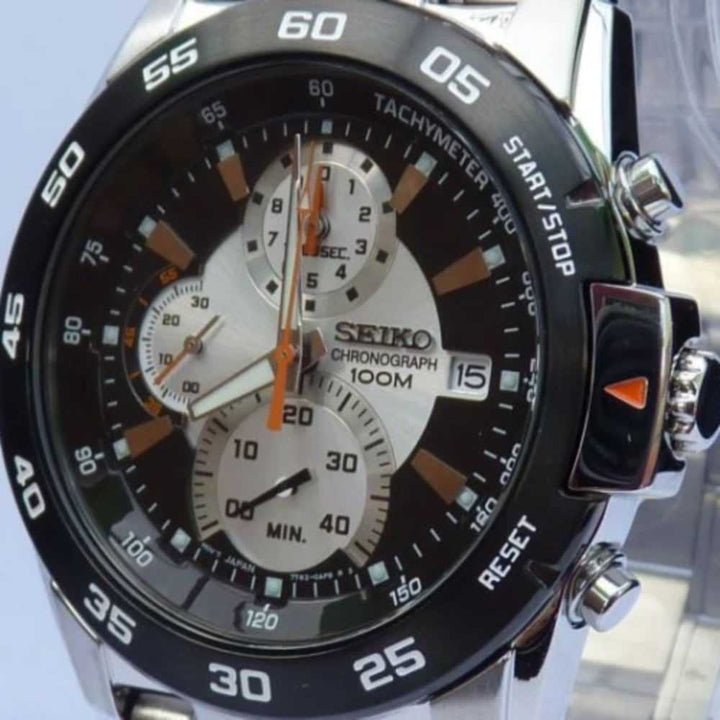 SEIKO CRITERIA SPC025P1 CHRONOGRAPH STAINLESS STEEL MEN'S SILVER WATCH - H2 Hub Watches