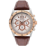 SEIKO CHRONOGRAPH SPC246P1P BROWN LEATHER MEN'S WATCH