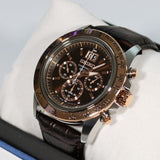 SEIKO CHRONOGRAPH SPC248P1P BROWN LEATHER MEN'S WATCH