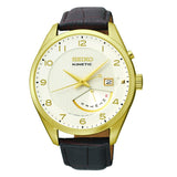 SEIKO KINETIC SRN052P1P BROWN LEATHER MEN'S WATCH